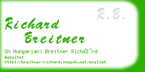 richard breitner business card